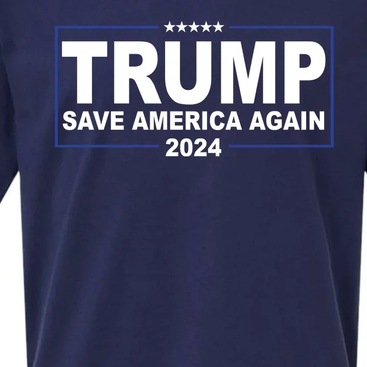 Trump Save America Again 2024 Sueded Cloud Jersey T-Shirt