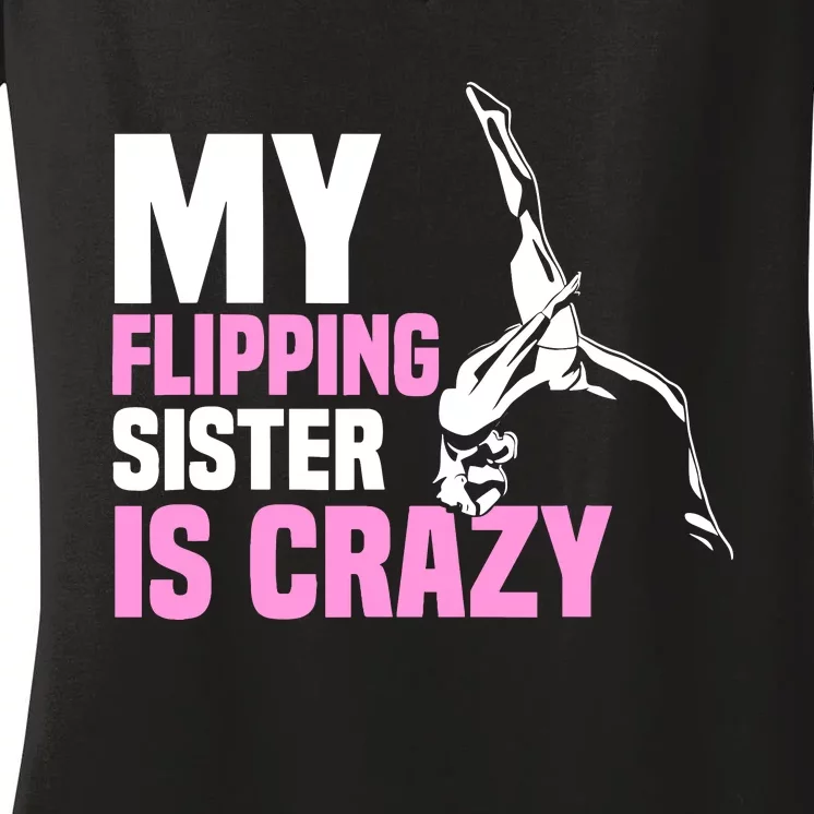 Tumbling Sister Athlete Sport Gymnastics Women's V-Neck T-Shirt