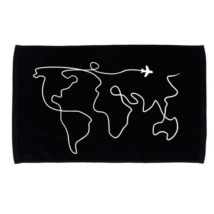 Travel Sweater Adventure World Map Travel Microfiber Hand Towel