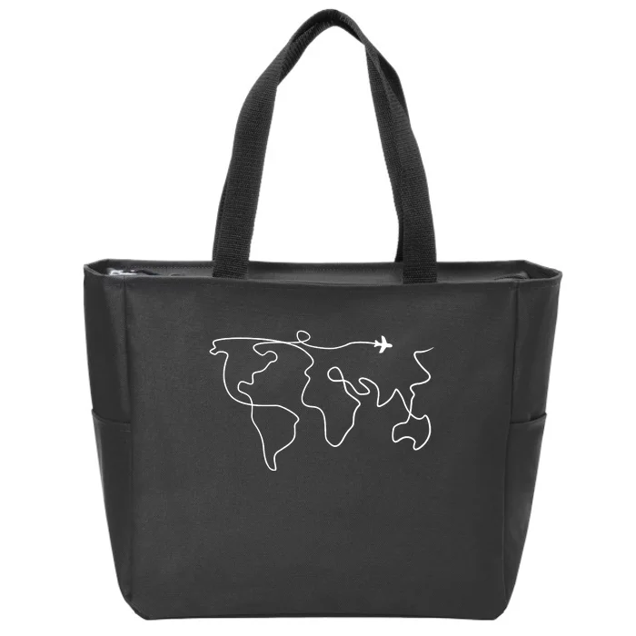 Travel Sweater Adventure World Map Travel Zip Tote Bag