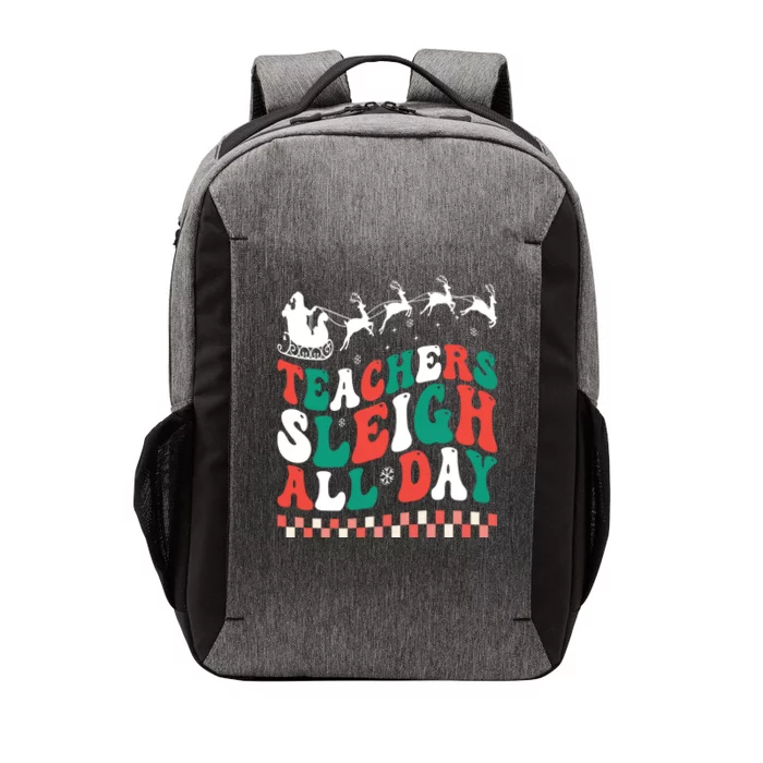 Teachers Sleigh All Day Meaningful Gift Vector Backpack