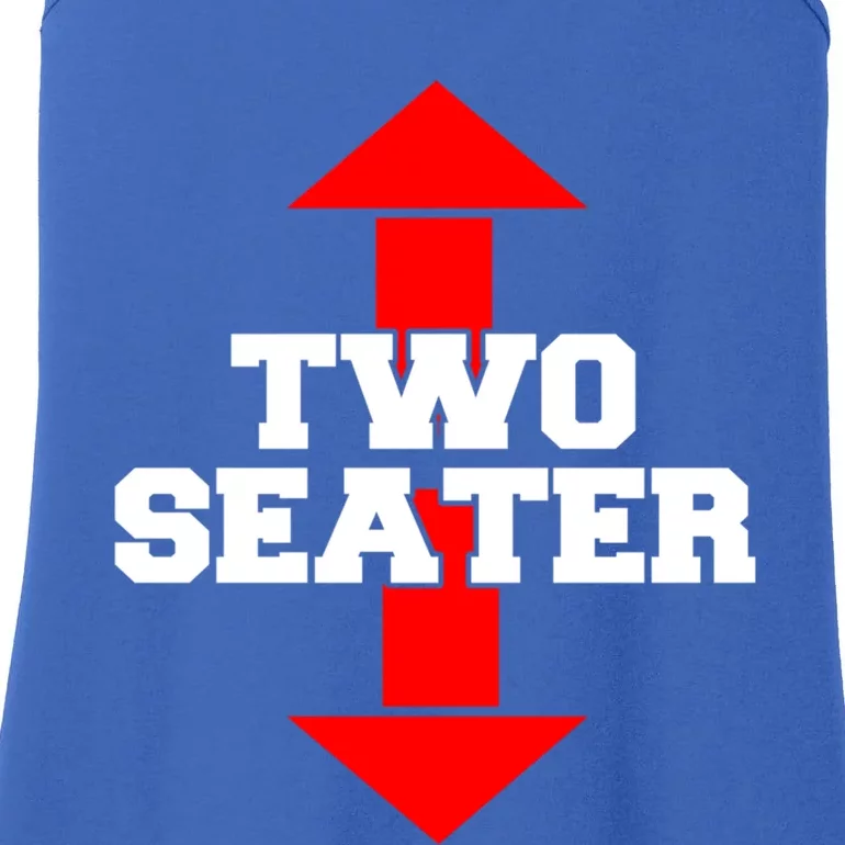 Two Seater Arrow Funny Novelty Joke I Adult Humor Funny Gift Ladies Essential Tank