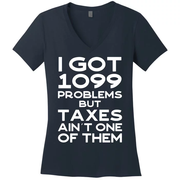 Tax Season Accountant CPA Tax Preparer Pun Joke Gift Women's V-Neck T-Shirt