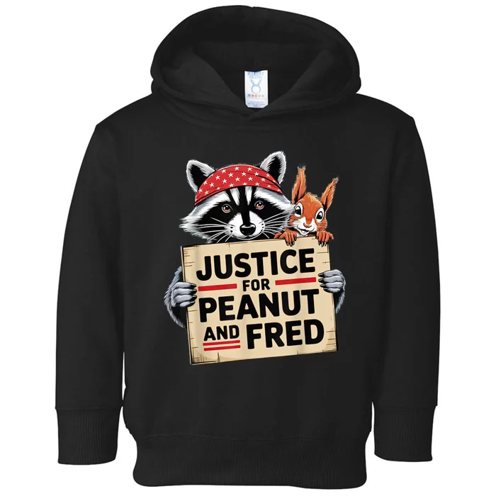 The Squirrel And Fred The Raccon Justice For Peanut Gift Toddler Hoodie