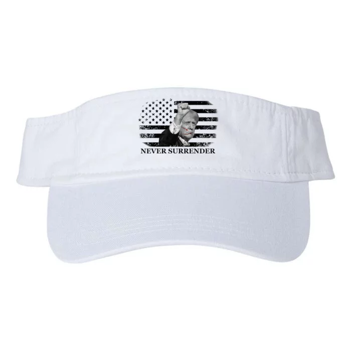 Trump Shooting Assassination Attempt Never Surrender Fight Valucap Bio-Washed Visor