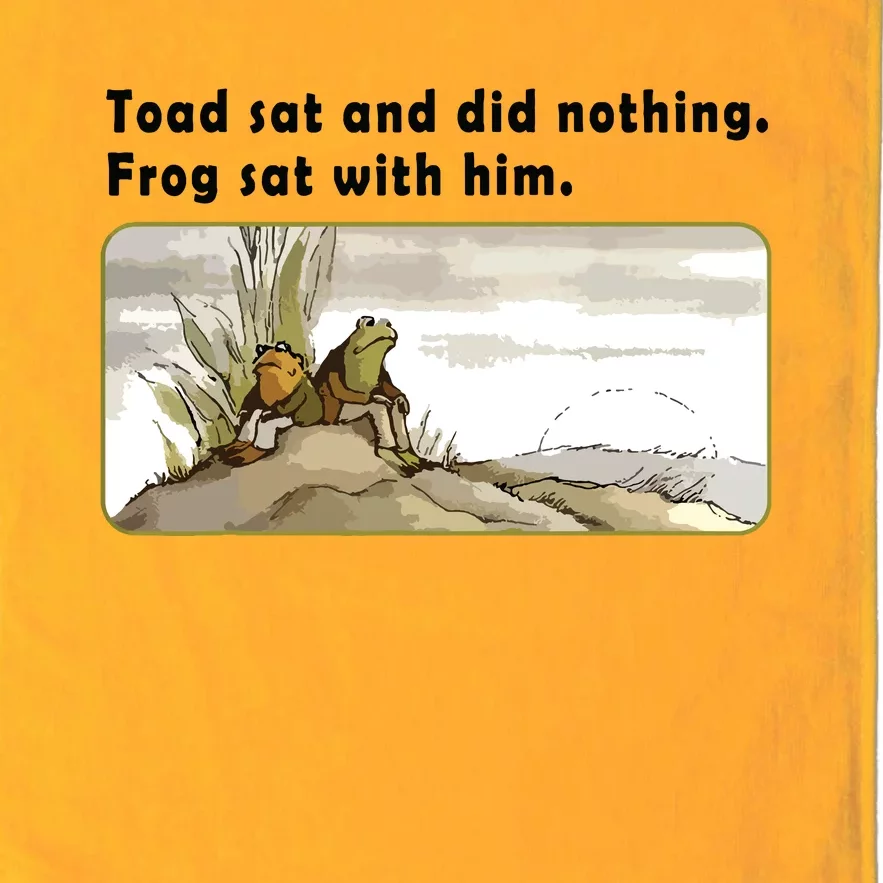 Toad Sat And Did Nothing Frog Toad Book Lover Platinum Collection Golf Towel