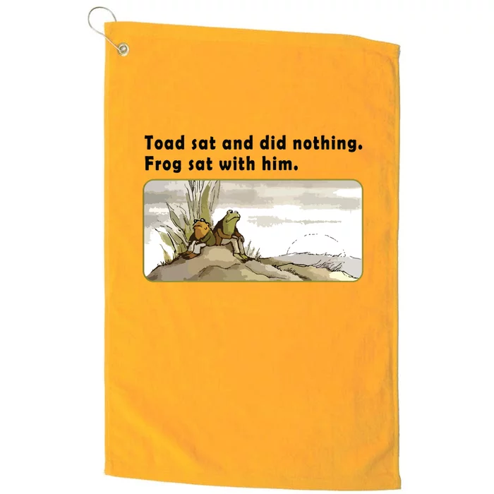 Toad Sat And Did Nothing Frog Toad Book Lover Platinum Collection Golf Towel