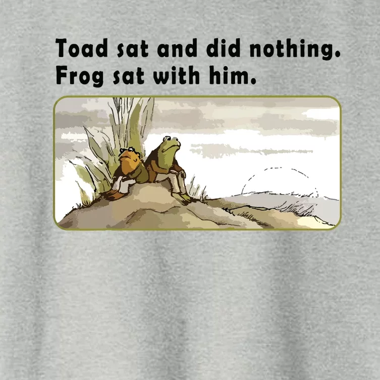 Toad Sat And Did Nothing Frog Toad Book Lover Women's Crop Top Tee