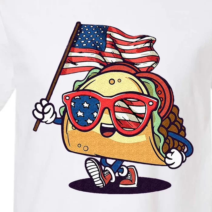 Taco Sunglasses American Flag USA Funny 4th Of July Gifts Garment-Dyed Heavyweight T-Shirt