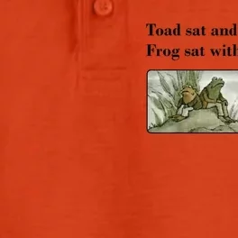 Toad Sat And Did Nothing Frog Sat With Him Apparel Dry Zone Grid Performance Polo