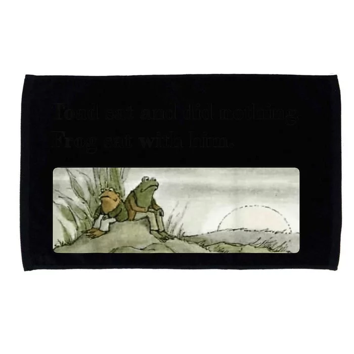 Toad Sat And Did Nothing Frog Sat With Him Apparel Microfiber Hand Towel