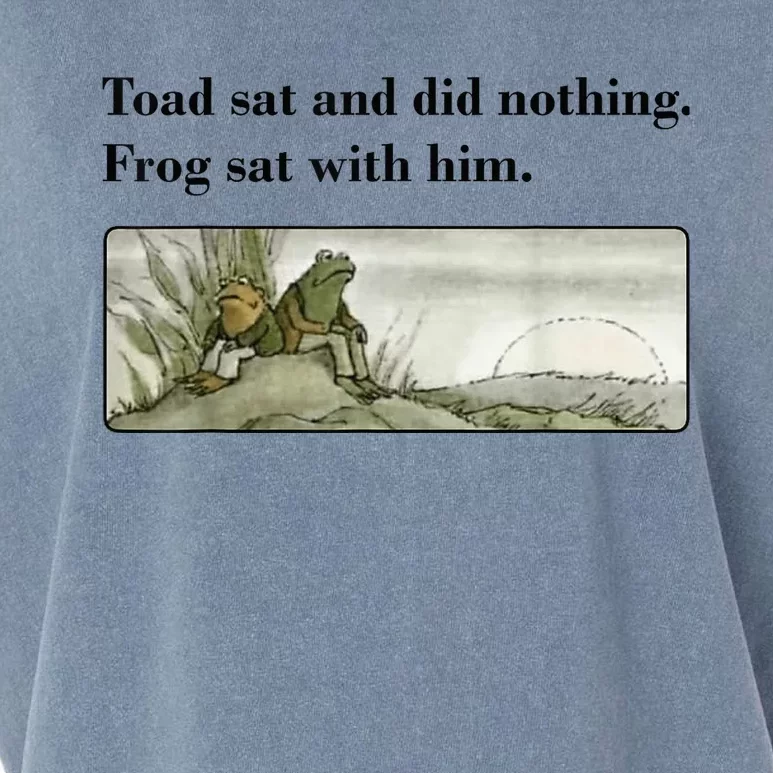 Toad Sat And Did Nothing Frog Sat With Him Apparel Garment-Dyed Women's Muscle Tee