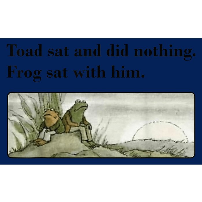 Toad Sat And Did Nothing Frog Sat With Him Apparel Bumper Sticker