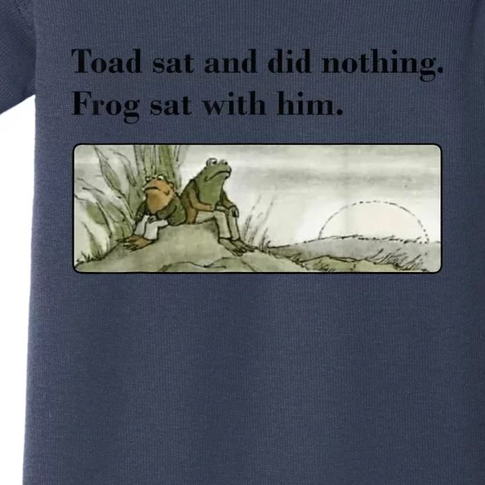 Toad Sat And Did Nothing Frog Sat With Him Apparel Baby Bodysuit ...