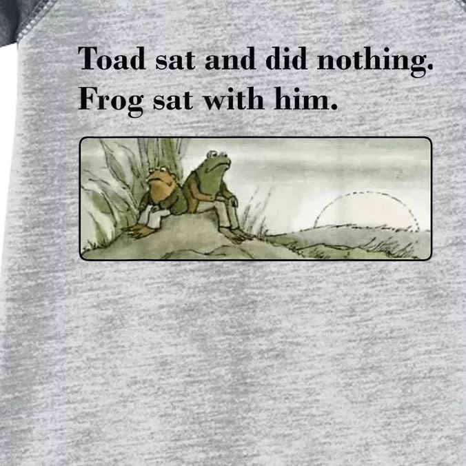 Toad Sat And Did Nothing Frog Sat With Him Apparel Infant Baby Jersey Bodysuit