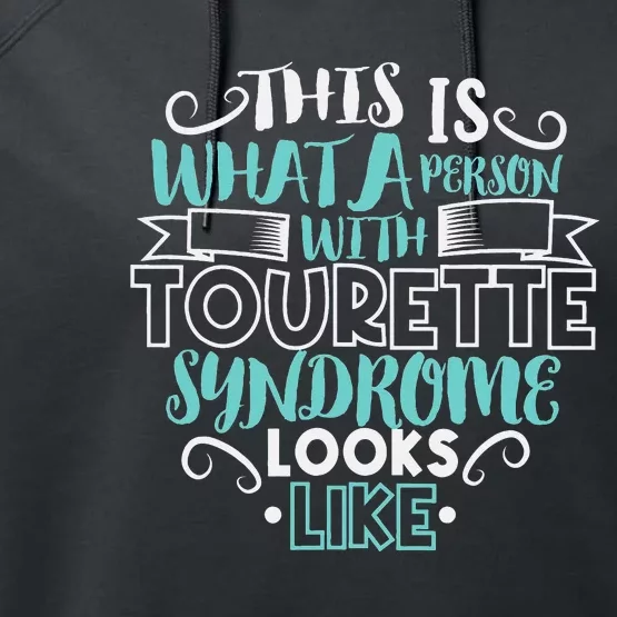 Tourette Syndrome Awareness Month Fighters Warrior Performance Fleece Hoodie