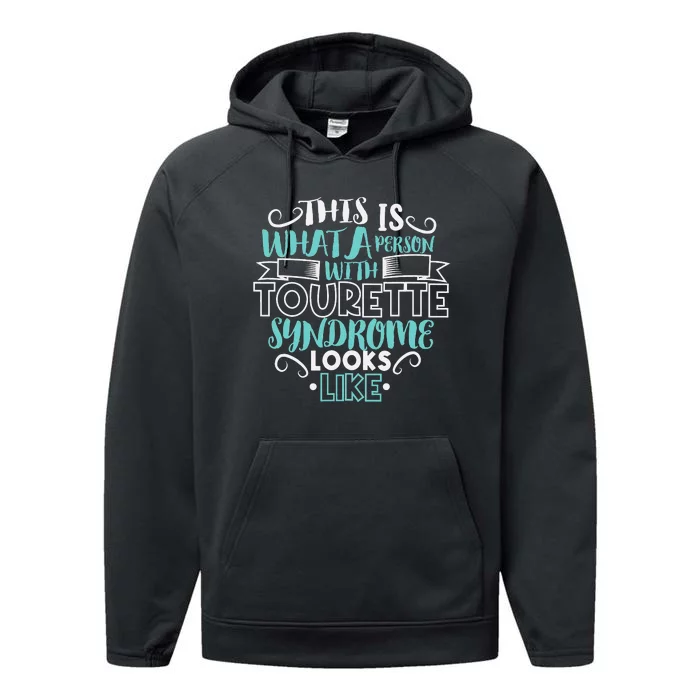 Tourette Syndrome Awareness Month Fighters Warrior Performance Fleece Hoodie