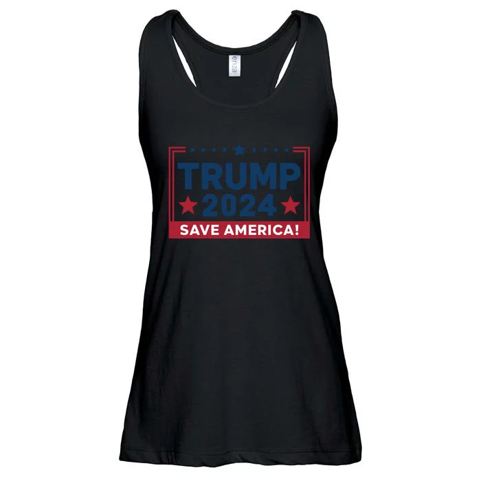 Trump Save America 2024 Graphic Ladies Essential Flowy Tank