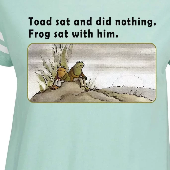 Toad Sat And Did Nothing Frog Toad Book Lover Gift Enza Ladies Jersey Football T-Shirt