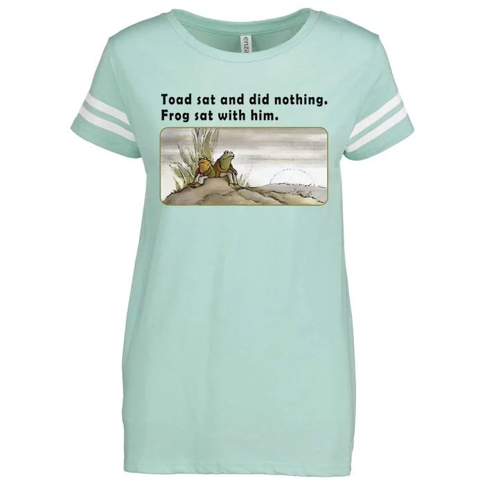 Toad Sat And Did Nothing Frog Toad Book Lover Gift Enza Ladies Jersey Football T-Shirt