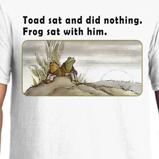 Toad Sat And Did Nothing Frog Toad Book Lover Gift Pajama Set