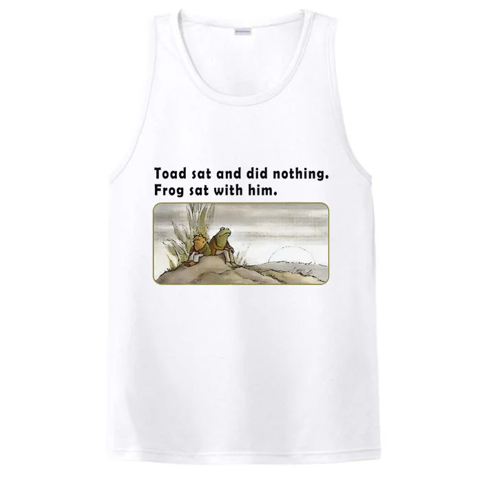 Toad Sat And Did Nothing Frog Toad Book Lover Gift Performance Tank