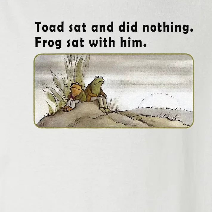 Toad Sat And Did Nothing Frog Toad Book Lover Gift Toddler Long Sleeve Shirt