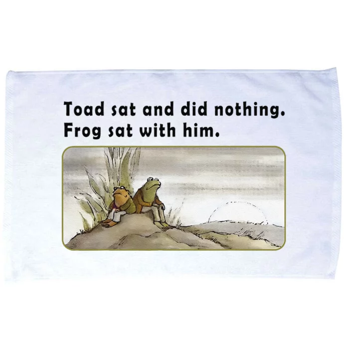 Toad Sat And Did Nothing Frog Toad Book Lover Gift Microfiber Hand Towel