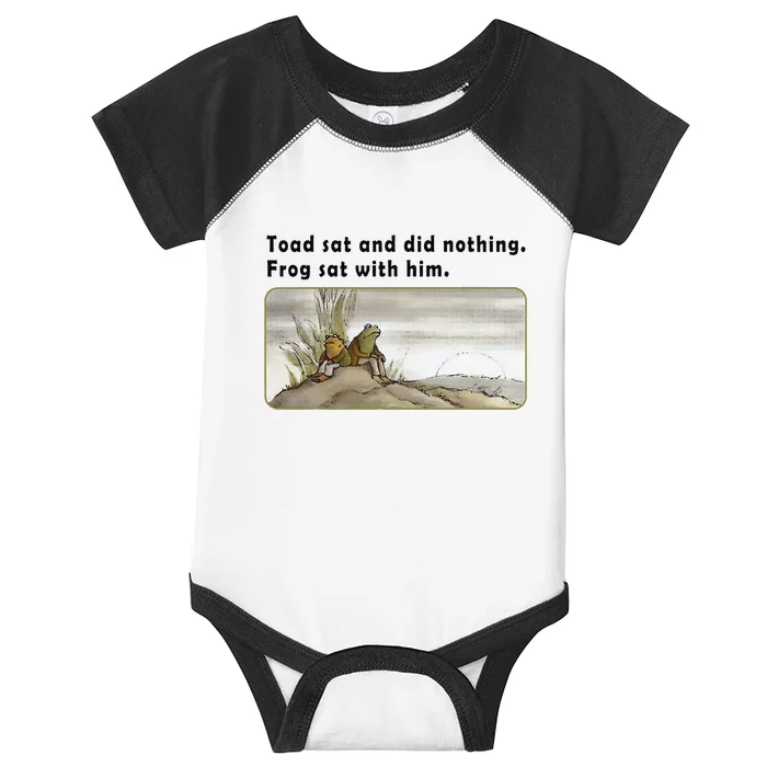 Toad Sat And Did Nothing Frog Toad Book Lover Gift Infant Baby Jersey Bodysuit