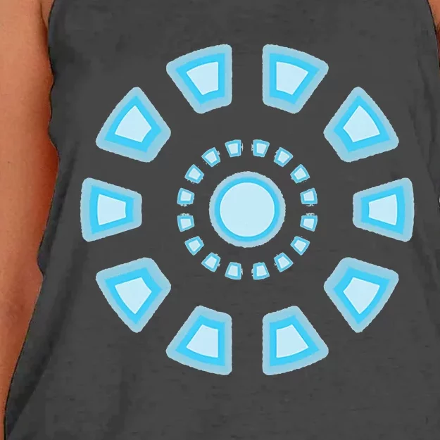 Tony Stark Arc Reactor Women's Knotted Racerback Tank