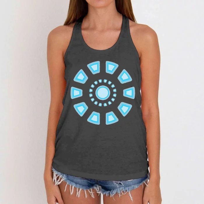 Tony Stark Arc Reactor Women's Knotted Racerback Tank