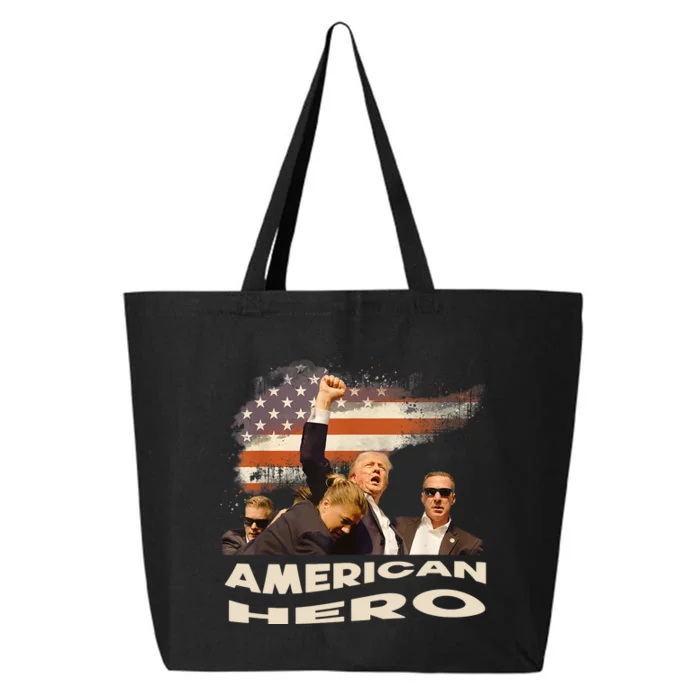 Trump Shot Assassination Attempt American Hero Fist Raised 25L Jumbo Tote