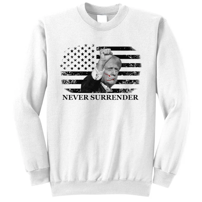 Trump Shooting Assassination Attempt Never Surrender Fight Sweatshirt