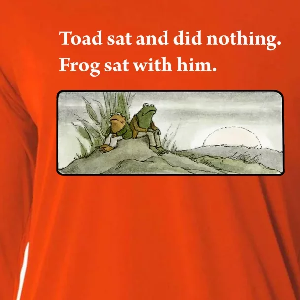 Toad Sat And Did Nothing Frog Sat With Him Cooling Performance Long Sleeve Crew