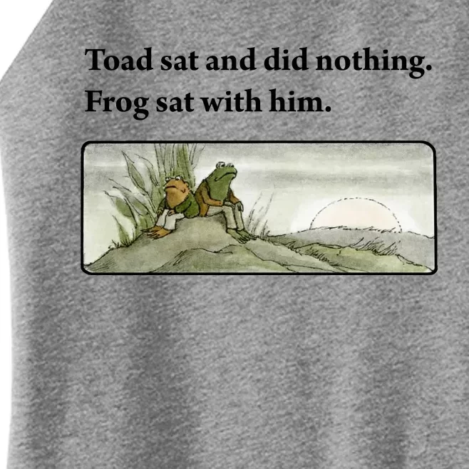 Toad Sat And Did Nothing Frog Sat With Him Women’s Perfect Tri Rocker Tank