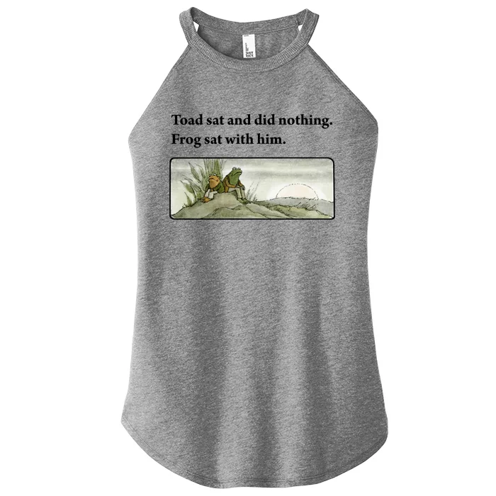 Toad Sat And Did Nothing Frog Sat With Him Women’s Perfect Tri Rocker Tank