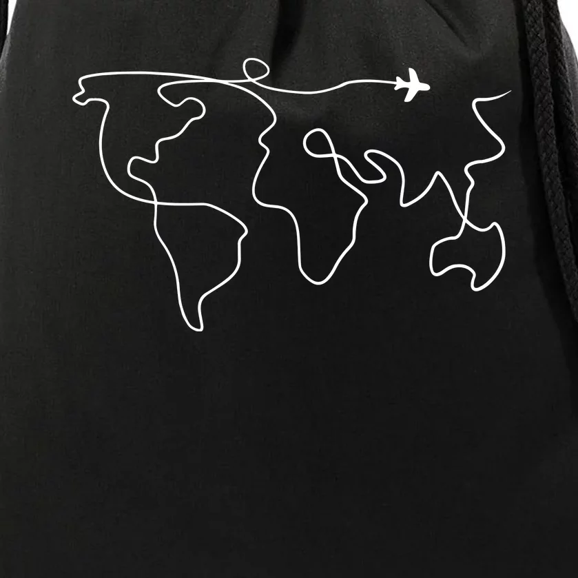 Travel Sweater Adventure Sweater World Map Travel Drawstring Bag