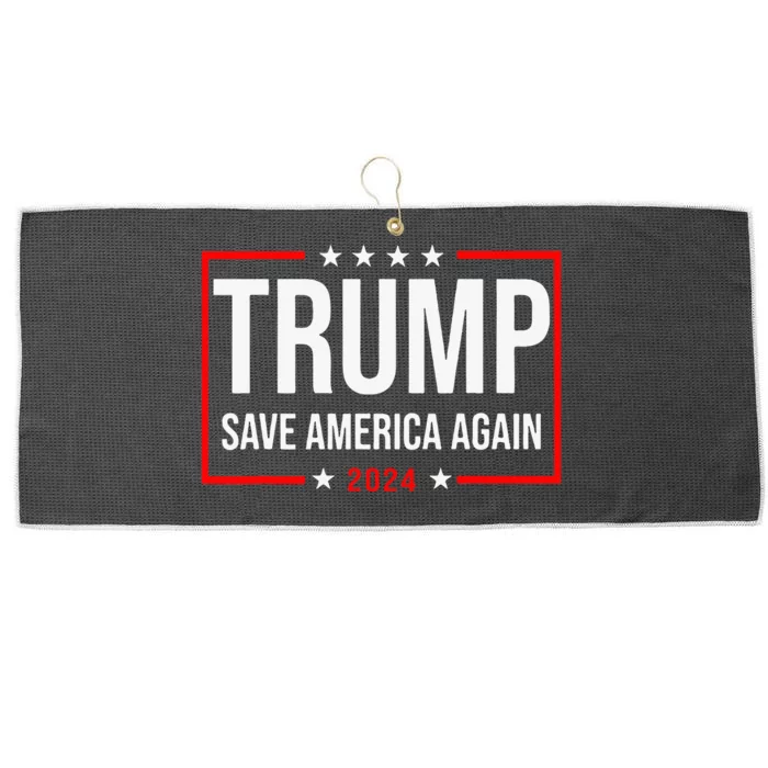 Trump Save America Again 2024 Large Microfiber Waffle Golf Towel