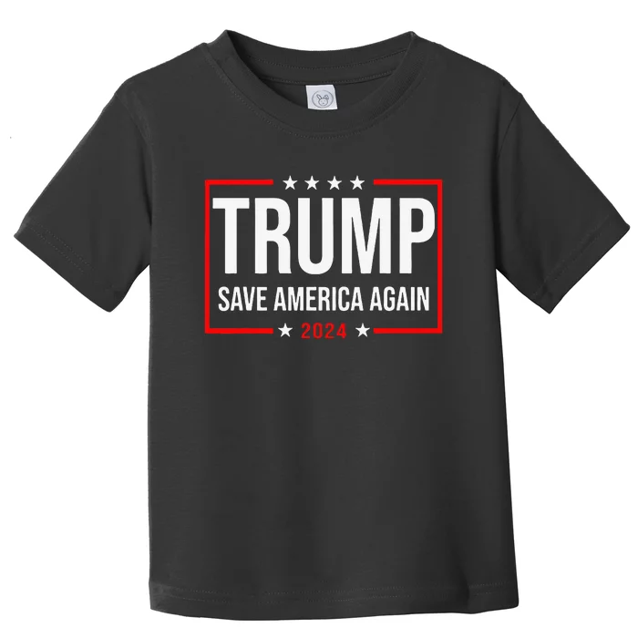 Trump Save America Again 2024 Toddler T-Shirt