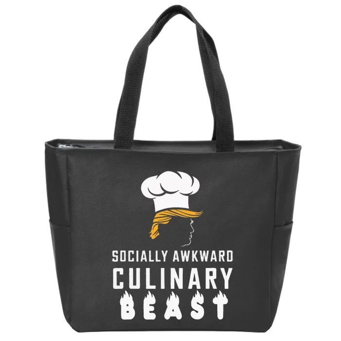 Trump Socially Awkward Culinary Beast French Fries Humor Zip Tote Bag