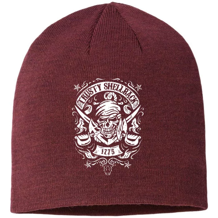 Trusty Skull And Swords Equator Crossing Naval 8 1/2in Sustainable Knit Beanie