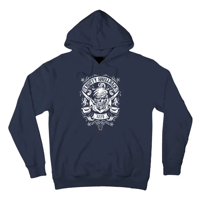 Trusty Skull And Swords Equator Crossing Naval Tall Hoodie