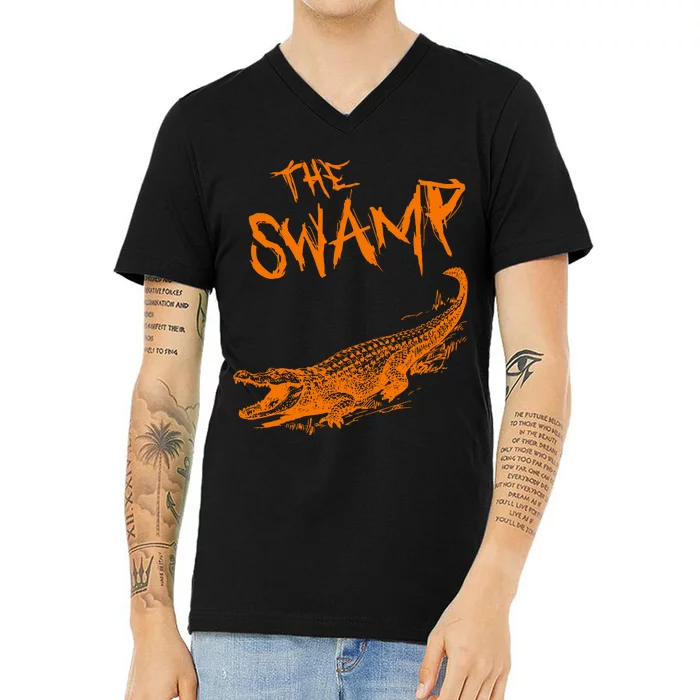 The Swamp Alligator V-Neck T-Shirt