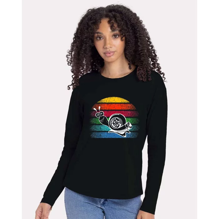 Turbo Snail Boost Racing Team Car Engine Steam Punk Style Womens Cotton Relaxed Long Sleeve T-Shirt