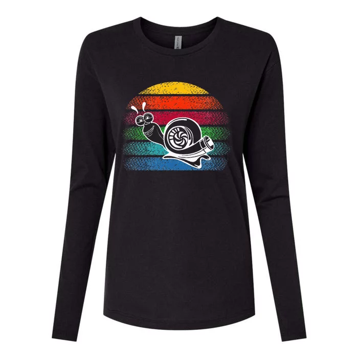 Turbo Snail Boost Racing Team Car Engine Steam Punk Style Womens Cotton Relaxed Long Sleeve T-Shirt