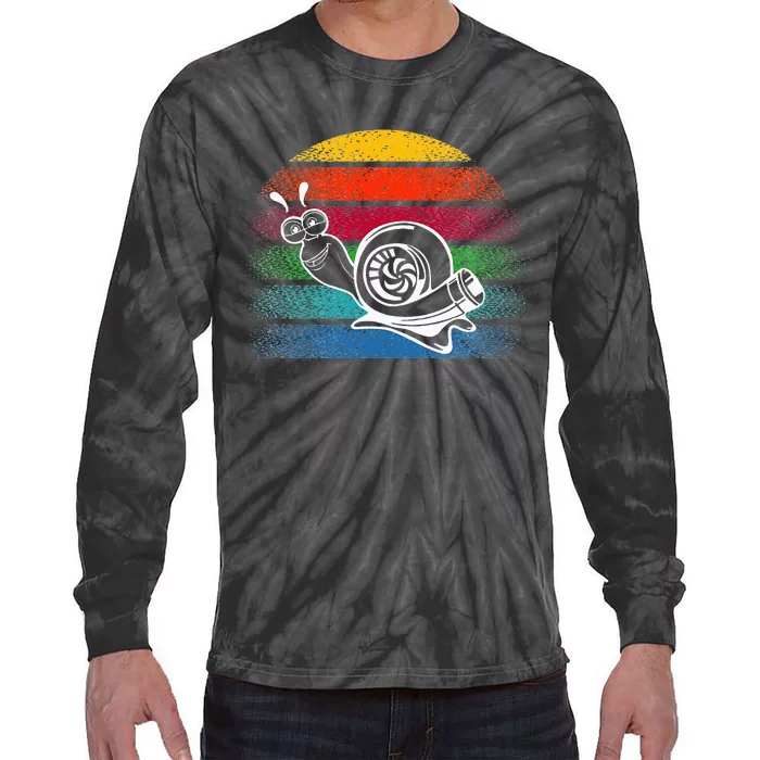 Turbo Snail Boost Racing Team Car Engine Steam Punk Style Tie-Dye Long Sleeve Shirt