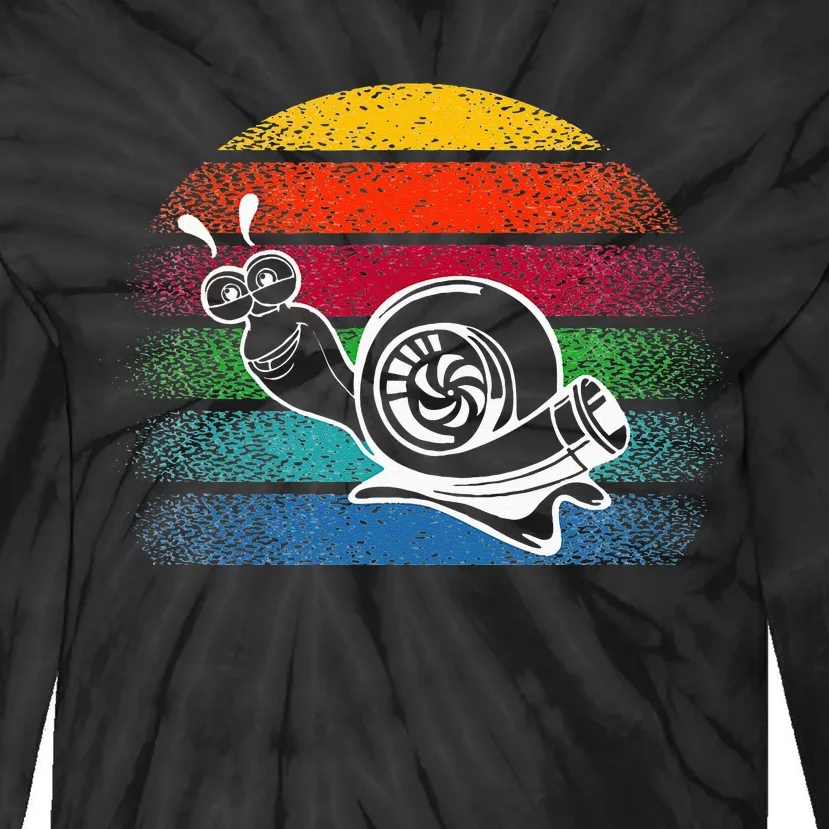 Turbo Snail Boost Racing Team Car Engine Steam Punk Style Tie-Dye Long Sleeve Shirt