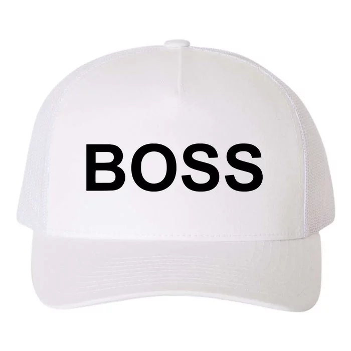 That Says Boss Text Costume Gift Yupoong Adult 5-Panel Trucker Hat