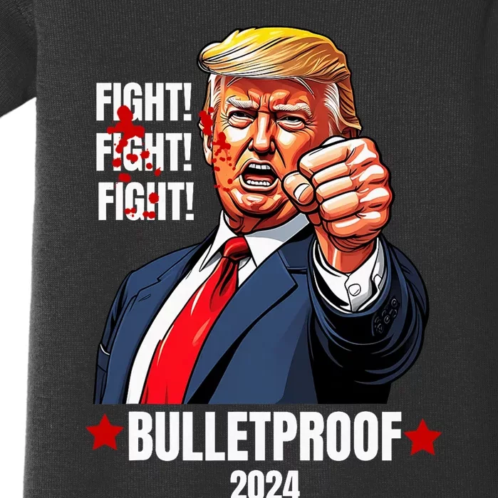 Trump Shot Bulletproof Bloody Ear Bleeding Butler Pa Trump Baby Bodysuit