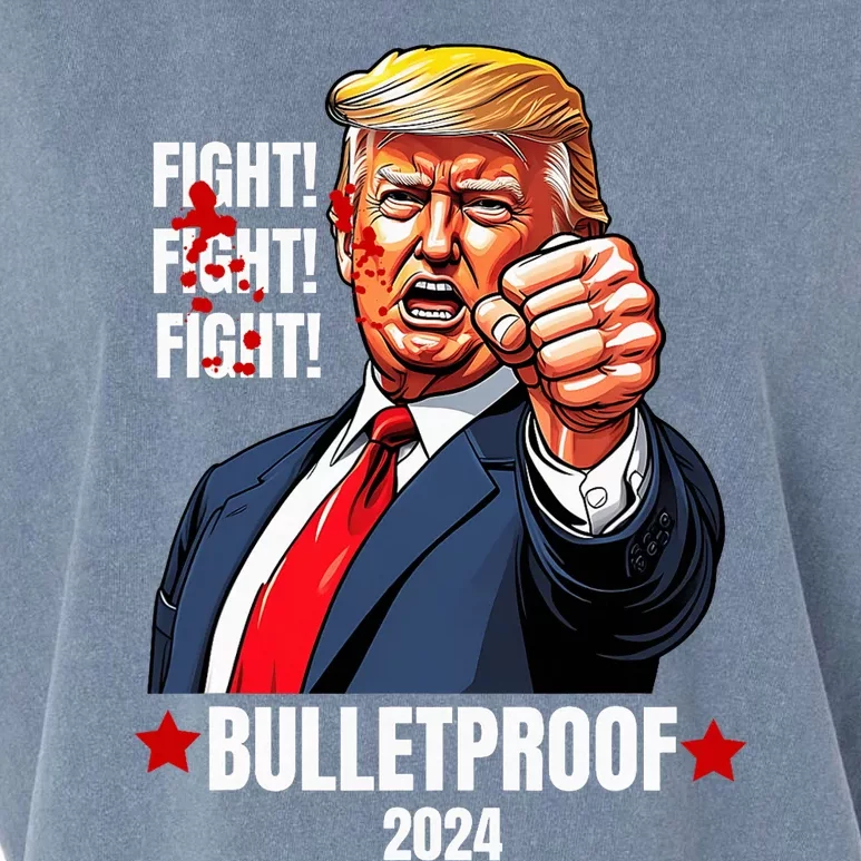 Trump Shot Bulletproof Bloody Ear Bleeding Butler Pa Trump Garment-Dyed Women's Muscle Tee